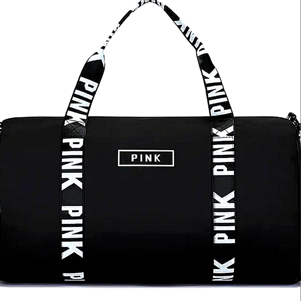 Brand New In Packaging Black&White PINK Victoria secret duffel bag